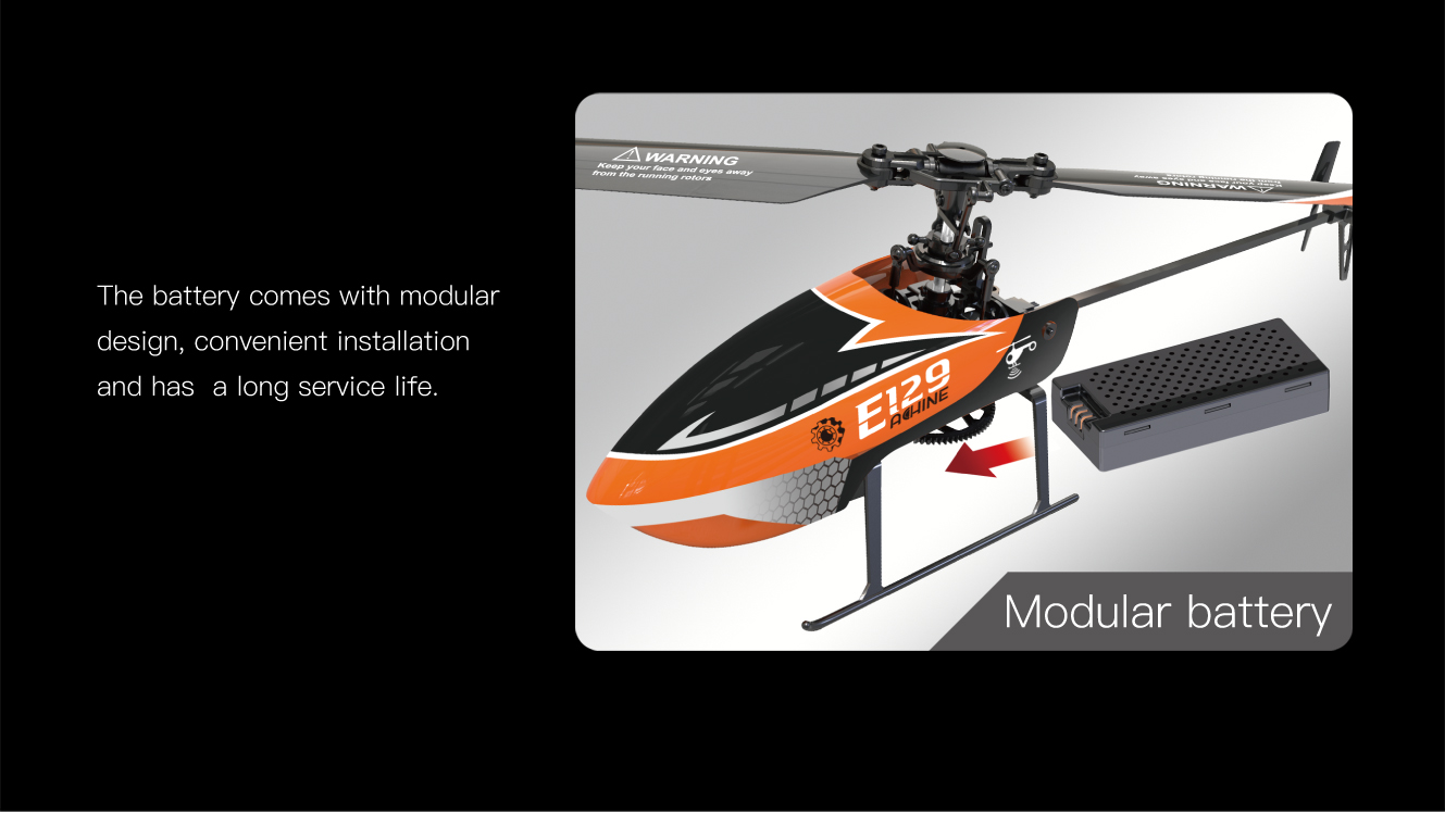 Eachine E129 2.4G 4CH 6-Axis Gyro Altitude Hold Flybarless RC Helicopter RTF