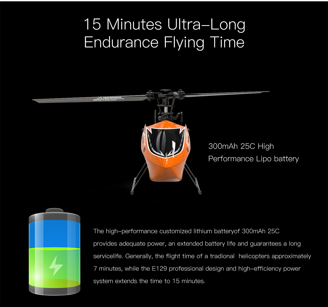 Eachine E129 2.4G 4CH 6-Axis Gyro Altitude Hold Flybarless RC Helicopter RTF