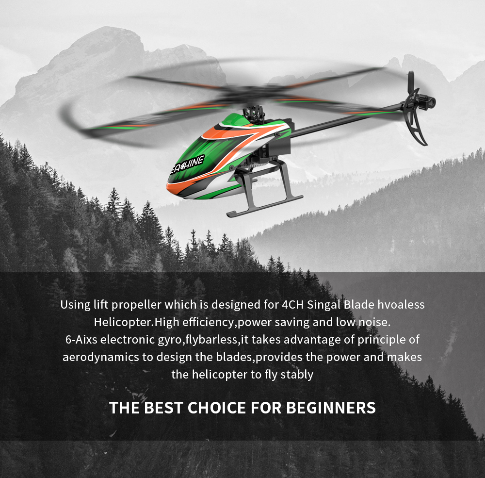 Eachine E130S 2.4G 4CH 6-Axis Gyro Altitude Hold Flybarless RC Helicopter RTF