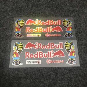 Motorcycle sticker Helmet Sticker reflective decal for Red Bull helmet motorcycle