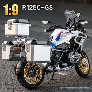 1:9 BMW R1250GS ADV Alloy Die Cast Motorcycle Model Collection Sound and Light Off Road Autocycle s Car