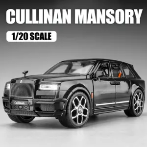 Large 1:20 Rolls Royce Cullinan Mansory SUV Alloy Model Car Modified Metal Diecast Boy Simulation Sound & Light Kid