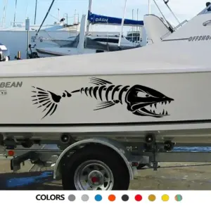 Graphics Large Fish Bone Stickers For Car Boat Body Decal Cruise Mural Vinyl Covers Auto Tuning Styling Engine Hood Decoration