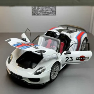 1:18 918 Spyder Martini Supercar Alloy Diecasts &   Metal  Car Model Sound and light