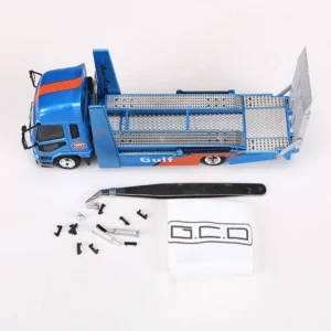 Blue: GCD 1:64 LBWK Mitsubishi LB-TRUCKS Double-Decker Trailer Fuso Super Great Alloy Model Car - Image 3