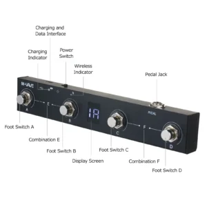 M-VAVE Chocolate MIDI Controller BT Rechargeable 4 Buttons MIDI Controller Pedal APP Control with Wireless Transmission System - Image 2