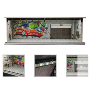 710016 - 1/64 LED Garage Diorama - Double Deck Car Parking Display