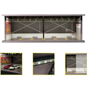 710010 - 1/64 LED Garage Diorama - Double Deck Car Parking Display