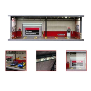 710009 - 1/64 LED Garage Diorama - Double Deck Car Parking Display