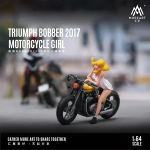 WHITE: TimeMicro&MoreArt 1:64 Triumph BOVVER 2017 motorcycle action figure resin set - Image 2
