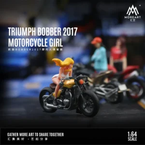 WHITE: TimeMicro&MoreArt 1:64 Triumph BOVVER 2017 motorcycle action figure resin set - Image 3