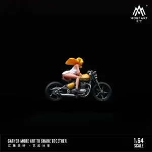 WHITE: TimeMicro&MoreArt 1:64 Triumph BOVVER 2017 motorcycle action figure resin set - Image 4