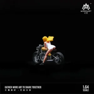 WHITE: TimeMicro&MoreArt 1:64 Triumph BOVVER 2017 motorcycle action figure resin set - Image 5
