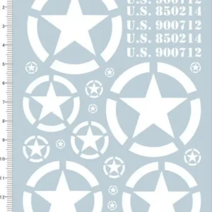 U.S. Army Star Decal U..850214 900712 Model Kit - Water Slide - Image 3