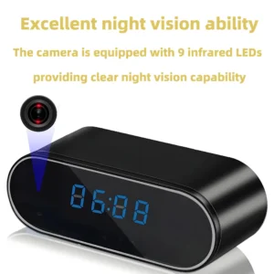 18650-battery+32GTF WIFI Mini Clock Camera HD 1080P Home Nanny Indoor Car Infrared Night Vision Wall Clock Video Camera 2.4G WIFI Control DVR Cam - Image 2