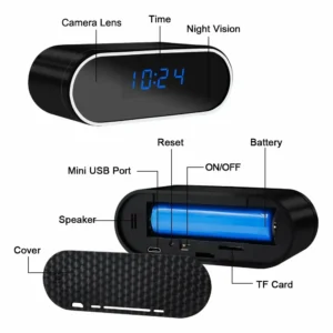 18650-battery+32GTF WIFI Mini Clock Camera HD 1080P Home Nanny Indoor Car Infrared Night Vision Wall Clock Video Camera 2.4G WIFI Control DVR Cam - Image 4