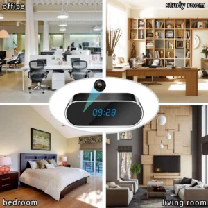 18650-battery+32GTF WIFI Mini Clock Camera HD 1080P Home Nanny Indoor Car Infrared Night Vision Wall Clock Video Camera 2.4G WIFI Control DVR Cam - Image 5