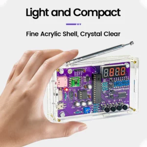 FM Radio Electronic Kit: Adjustable Frequency 87-108MHz with Digital Display for Soldering Practice - Image 3