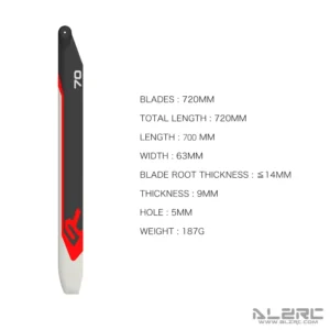 ALZRC Helicopter 3K Carbon Fiber Main Blades 700MM 710MM 720MM  extreme 3D flight - Image 3