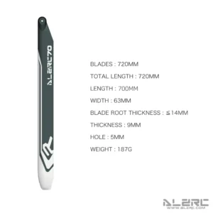 ALZRC Helicopter 3K Carbon Fiber Main Blades 700MM 710MM 720MM  extreme 3D flight - Image 6