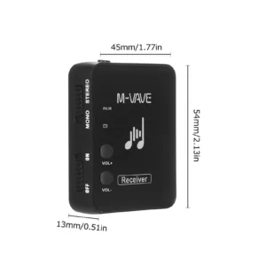 M-VAVE WP-10 Wireless Earphone Monitor: 2.4GHz Rechargeable Transmission Receiver System for Professional Stereo and Mono Recording - Image 3