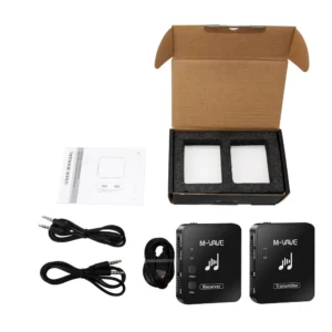M-VAVE WP-10 Wireless Earphone Monitor: 2.4GHz Rechargeable Transmission Receiver System for Professional Stereo and Mono Recording - Image 2