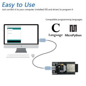 Freenove ESP32-WROOM Board: Arduino IDE Compatible Onboard Wireless Python & C Code - Image 2