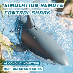 S6-with-camera: RC Shark Boats  Electric High Simulation Shark 4K Camera Rechargeable Battery RC - Image 2