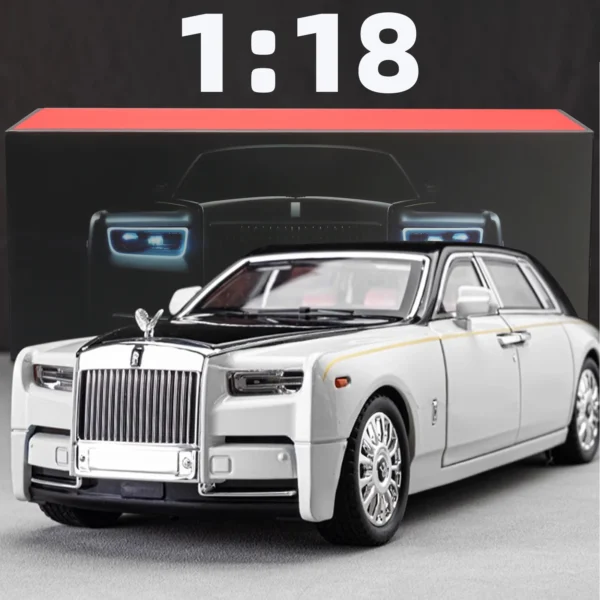 1:18 Rolls Royce Phantom Diecast Zinc Alloy Car w/ Sound & Light