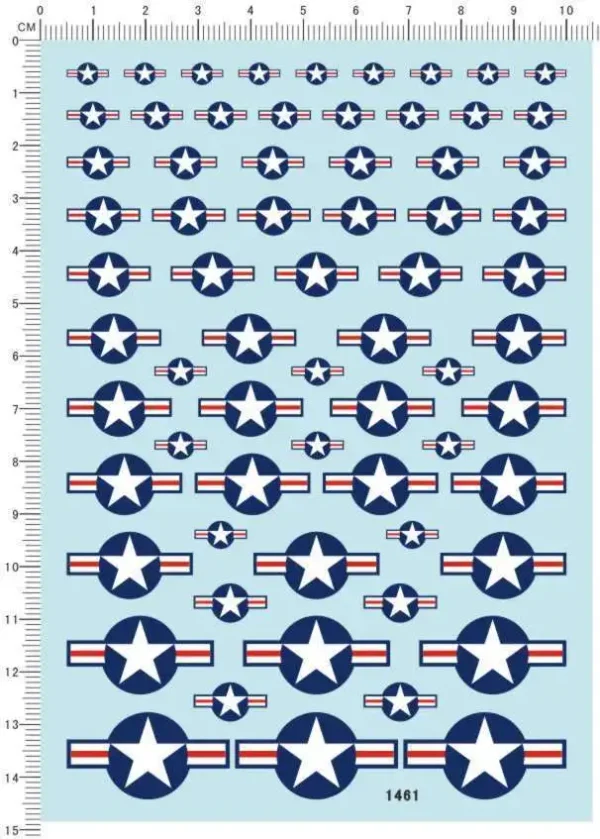 decals USA Military Aircraft Insignia for different scales model kits 1461