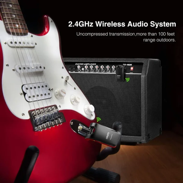 LEKATO WS-60 Wireless Guitar System 2.4GHz Wireless Guitar Transmitter Receiver Stereo 2 in 1 Plugs 6 Channels Guitar Wireless - Image 3