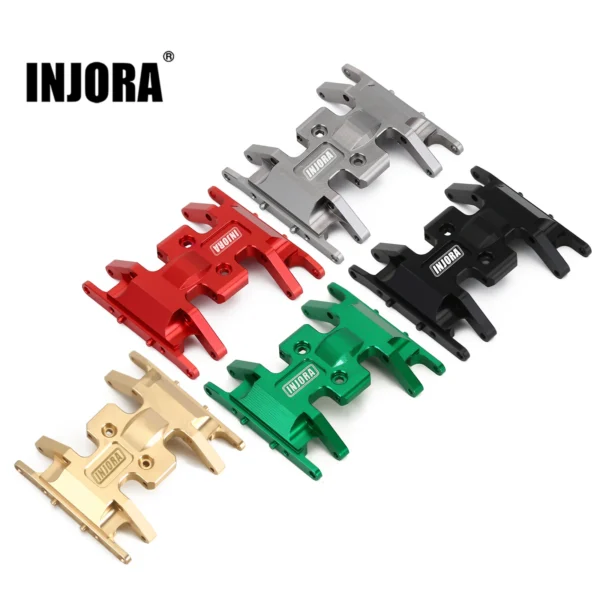 INJORA Brass/Aluminum Skid Plate Transmission Mount  1/24 RC Crawler Axial SCX24 Upgrade Parts