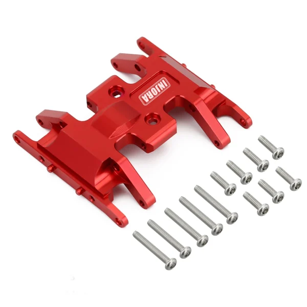 INJORA Brass/Aluminum Skid Plate Transmission Mount  1/24 RC Crawler Axial SCX24 Upgrade Parts - Image 2