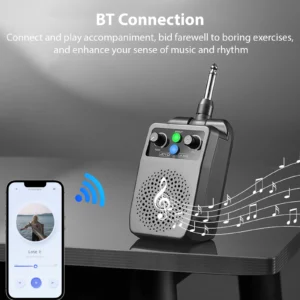 Mini Guitar Speaker BT Voice Adjustment Portable Plug-in Speaker  All Electric Guitars Amplifier 1500mAh Type-C Rechargeable - Image 3
