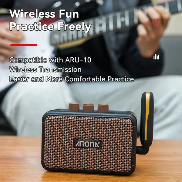 Mini Guitar Amplifier 5W Electric Guitar Amp Small Practice Guitar Amp with Bluetooth Clean & Overdrive Channels Portable - Image 3