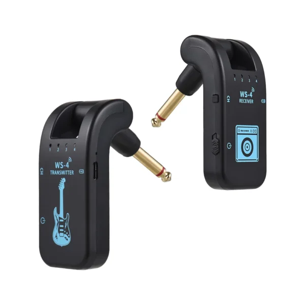 2.4G Wireless Guitar System Guitar Transmitter Receiver Set  Electric Guitar Bass 48K/16bit Real-time Transmission