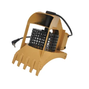 RC Metal Rotary Screening Bucket with Electric Drum for HUINA 1580 1550 1592 1593 1594 Excavator Models - Image 5