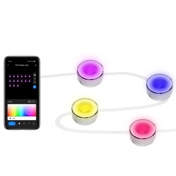 EU-Plug Blitzwill 14.5m Smart Outdoor String Lights Music Sync Alexa Google Assistant Waterproof IP65 Halloween Christmas