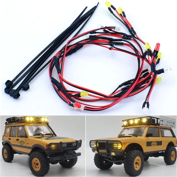 FMS FCX24M Camel Cup Lighting Upgrade System Front and Rear Lamps for 1/24 RC Crawler Range Rover Discovery Defender 110 Parts