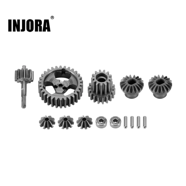 INJORA Stainless Steel Transmission Gear Set  1/24 Buggy Losi Micro-B