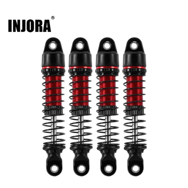 4PCS: INJORA 53mm Threaded Shock Absorber Oil Damper  1/18 RC Crawler TRX4M