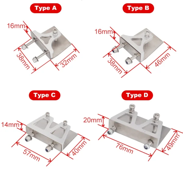 1Pair Metal Trim Tabs 32x38mm 46x38mm 40x57mm 49x76mm Wave Balance Flaps for RC Racing Boat OV Yacht MONO Parts - Image 2