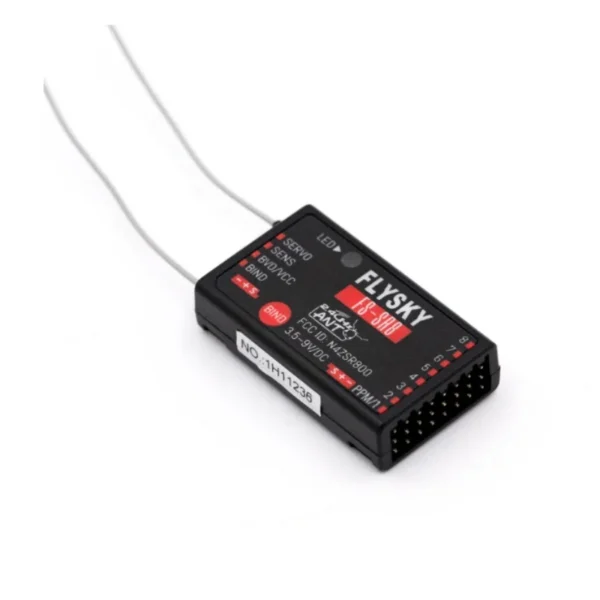 FlySky FS-SR8 2.4GHz ANT Mini Receiver 8-Channel for RC Car Airplane Helicopter Drone FS-ST8 Radio Transmitter - Image 2