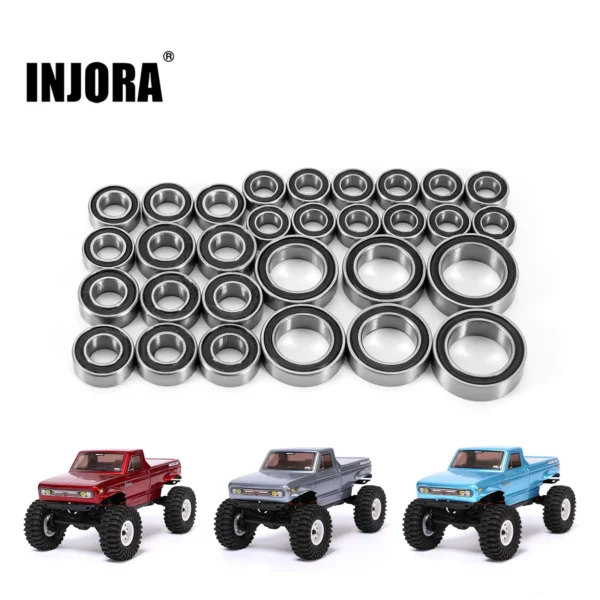 INJORA 30PCS Sealed Bearing Kit  1/18 RC Crawler Redcat Ascent-18