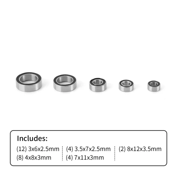 INJORA 30PCS Sealed Bearing Kit  1/18 RC Crawler Redcat Ascent-18 - Image 3