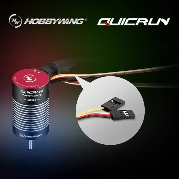 Hobbywing QuicRun Fusion Mini16 30A 3000KV Brushless Sensored Waterproof 2-In-1 FOC ESC Motor for 1/16 1/18 RC Car Crawler - Image 5