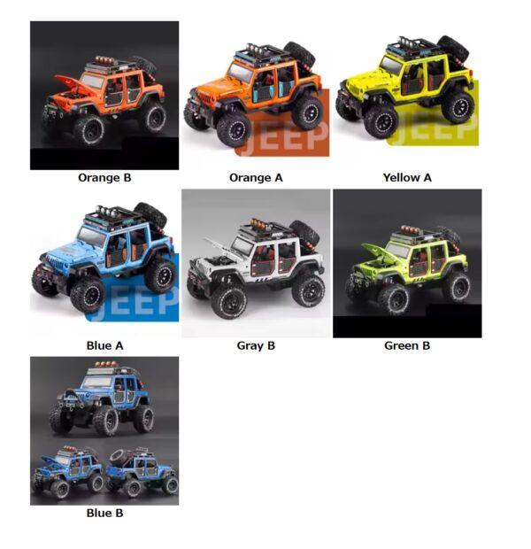 1:24 Jeeps Wrangler Rubicon Alloy Pickup Model Diecast Metal  Off-road  Car Model Sound and Light - Image 7