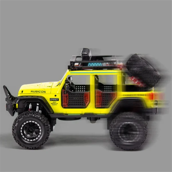 1:24 Jeeps Wrangler Rubicon Alloy Pickup Model Diecast Metal  Off-road  Car Model Sound and Light - Image 6