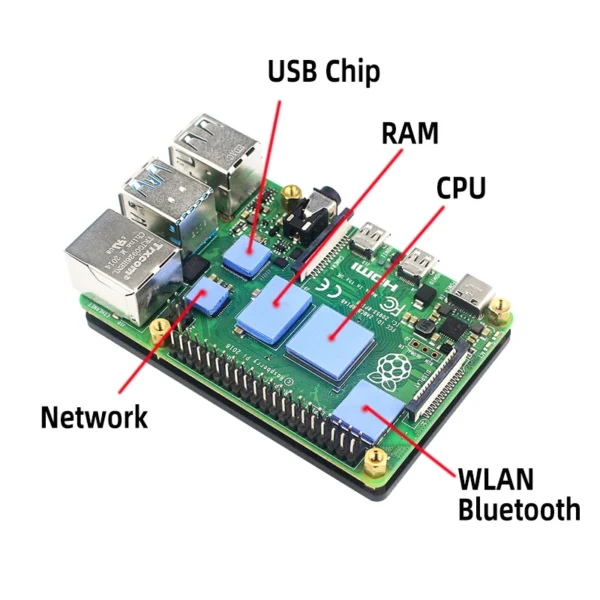 Raspberry Pi 4B Copper Heatsink Cooling Case - Image 5