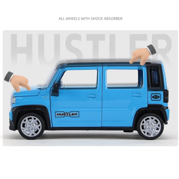 1:22 SUZUKI HUSTLER SUV Alloy Car Model Diecasts Metal  Off-Road  Car Model Simulation Sound and Light - Image 6